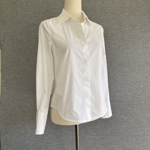 Jason Wu White Shirt Size XS Old Money Quiet Luxury Academia Preppy Button Up - Picture 3 of 13